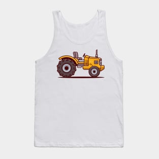 Tractor Farm Cartoon Illustration Tank Top